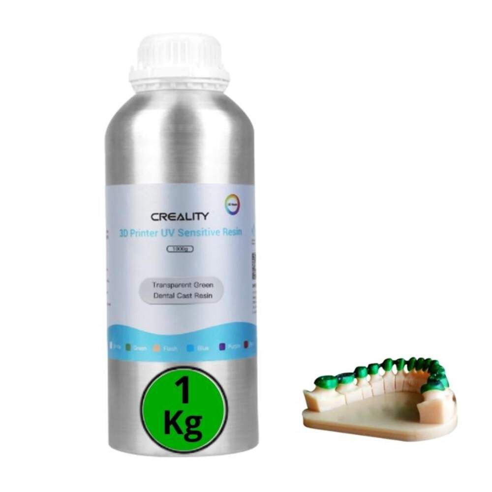 Resina Castable Dental Verde Transparente Para Impresoras 3d 1000g Creality image number 0.0