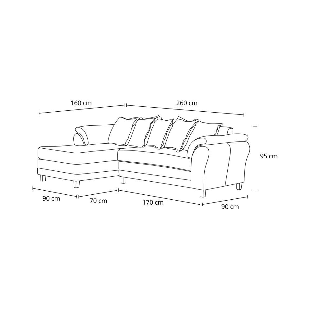 Sofá Seccional Izquierdo Living Factory Mustang / 4 Cuerpos image number 8.0