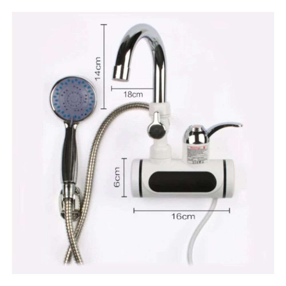 Grifo Llave Calentador De Agua Para Cocina Gira 360 Led image number 2.0