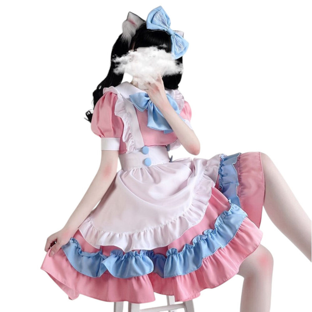 Disfraz Maid Rosado Cosplay Kawaii image number 1.0