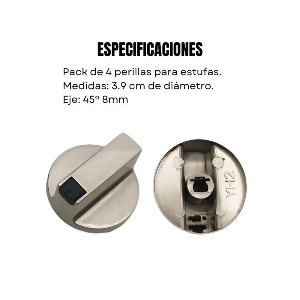 Pack 4 Perillas De Hornos Cocina 8mm image number 3.0