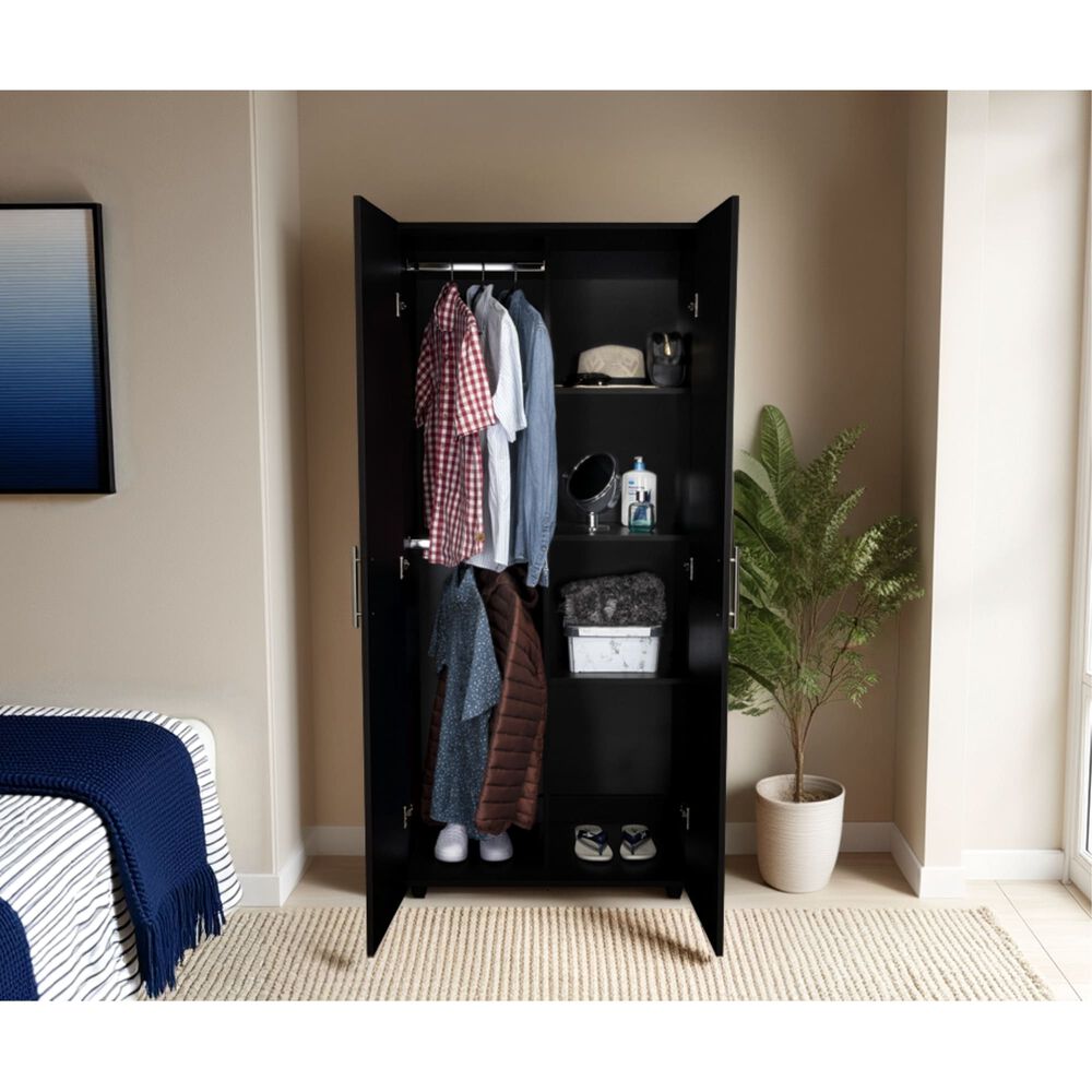 Closet 2 Puertas Fm Melmaina 180x80x48 Cm Negro image number 7.0