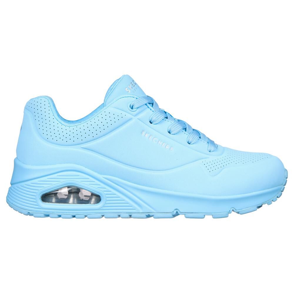 Zapatilla Urbana Mujer Skechers Uno - Stand On Air Celeste image number 1.0