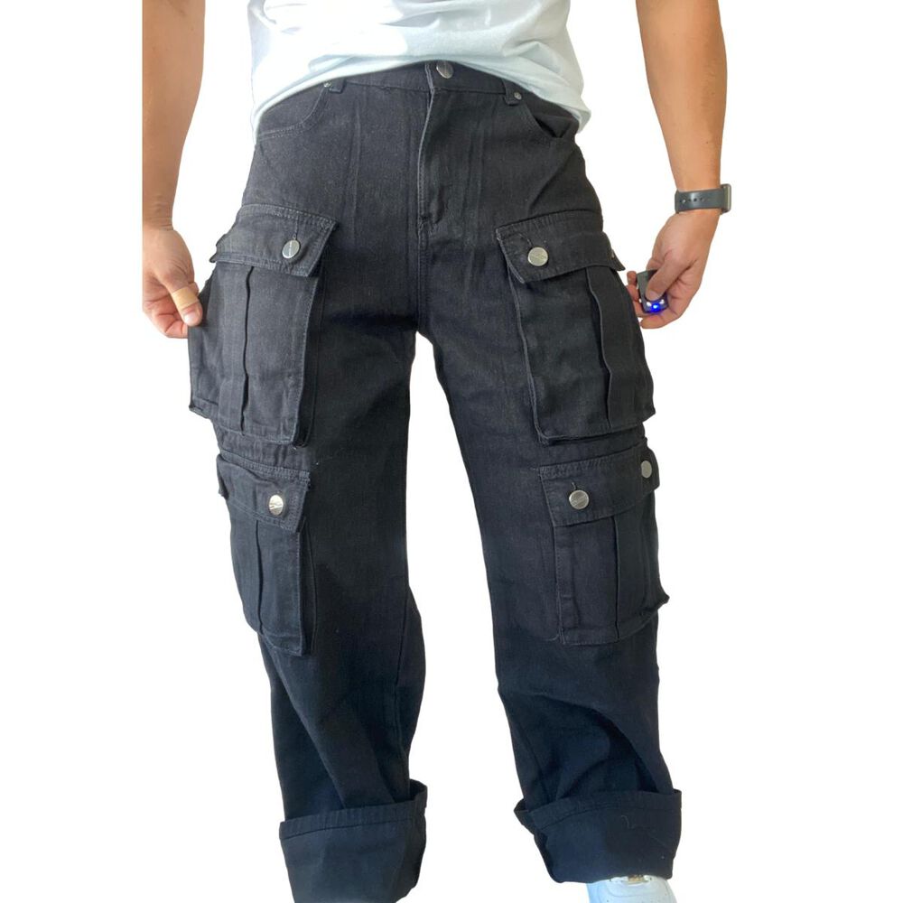 Jeans Diábolo Cargo Ancho Wide Leg Hombre image number 9.0