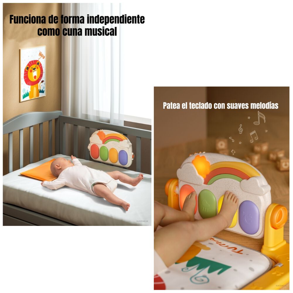 Gimnasio Musical Piano Con Bluetooth 3 En 1 Tm243 Lubabycas image number 4.0