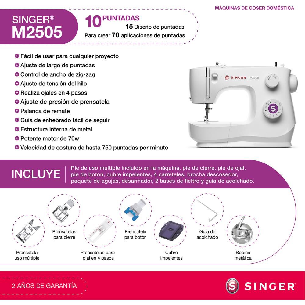 Máquina de Coser Singer M2505 image number 3.0