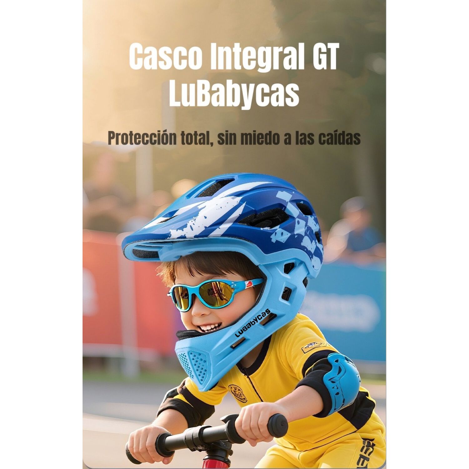 Casco Integral Infantil Ni&ntilde;os 2 En 1 Ajustable Gt Lubabycas image number 6.0