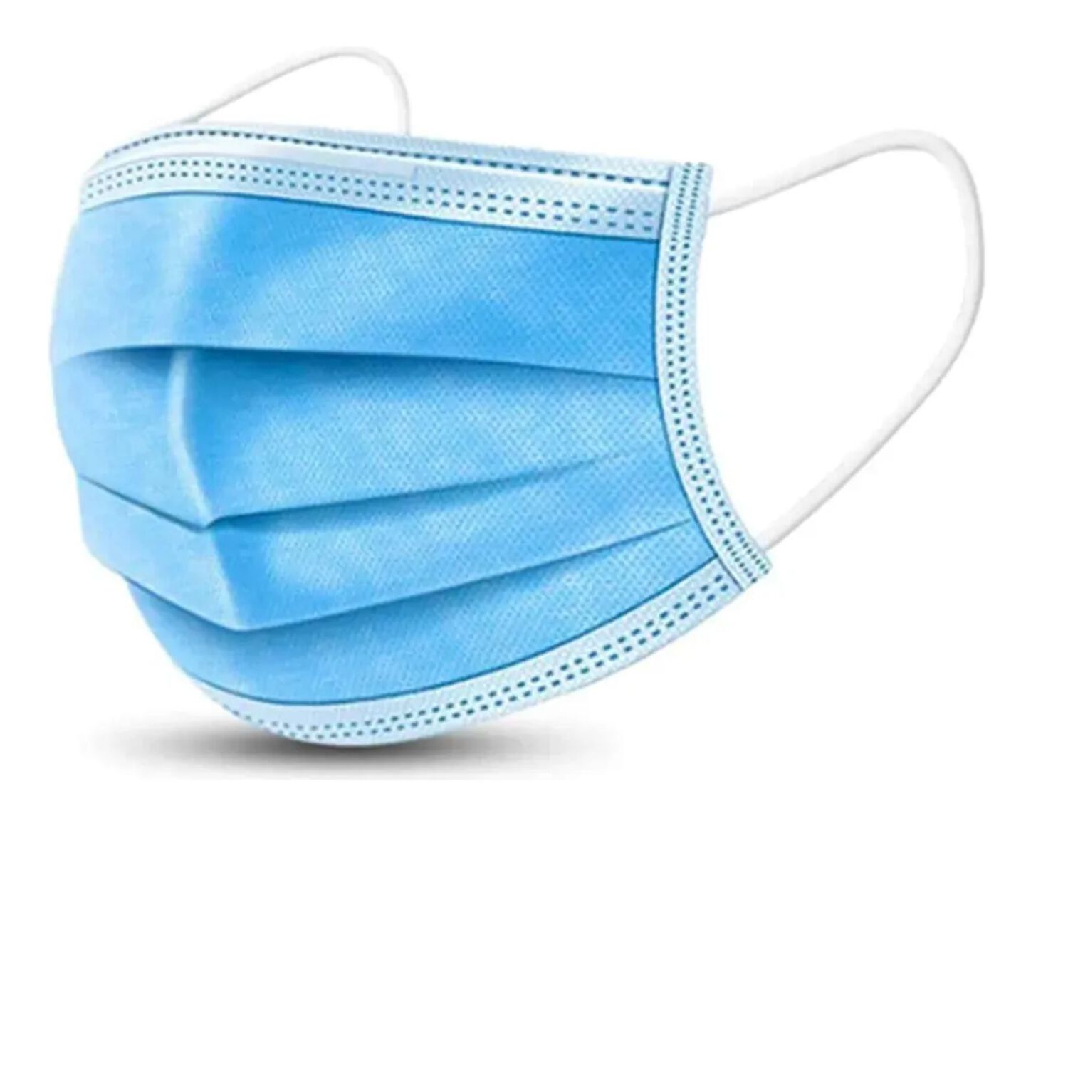 Mascarilla Desechable 3 Pliegues Mascarillas De 50 Unidades Color Azul image number 0.0