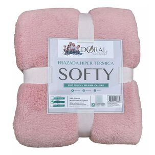 Frazada Softy Lisa 2 Plazas Hipertermica Tonos Claros - Ps