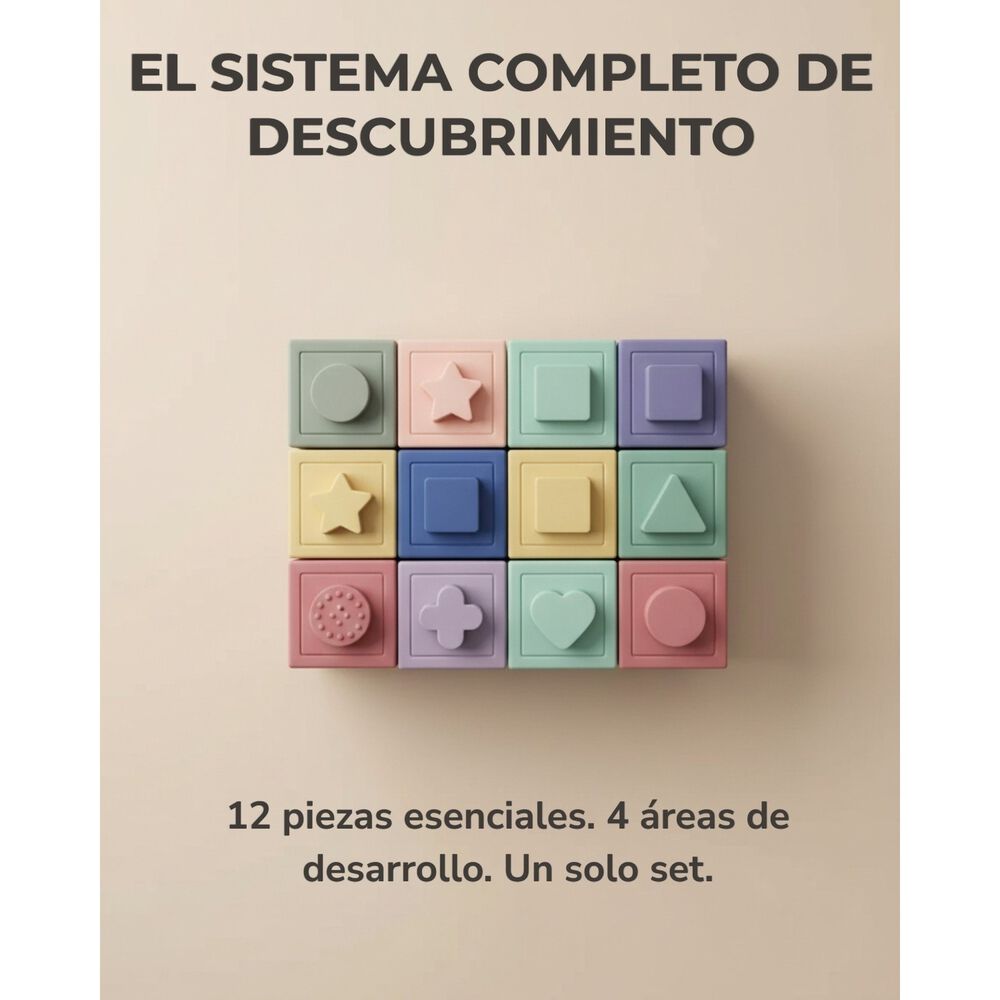 Bloques De Dentici&oacute;n Apilables Montessori De Goma image number 3.0