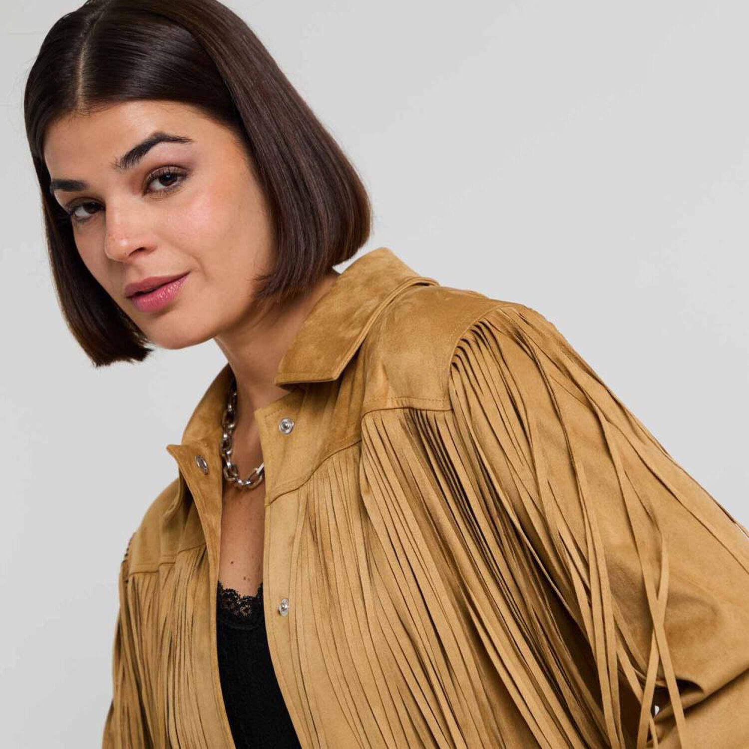Chaqueta Western Con Flecos Mujer Rolly Go image number 4.0