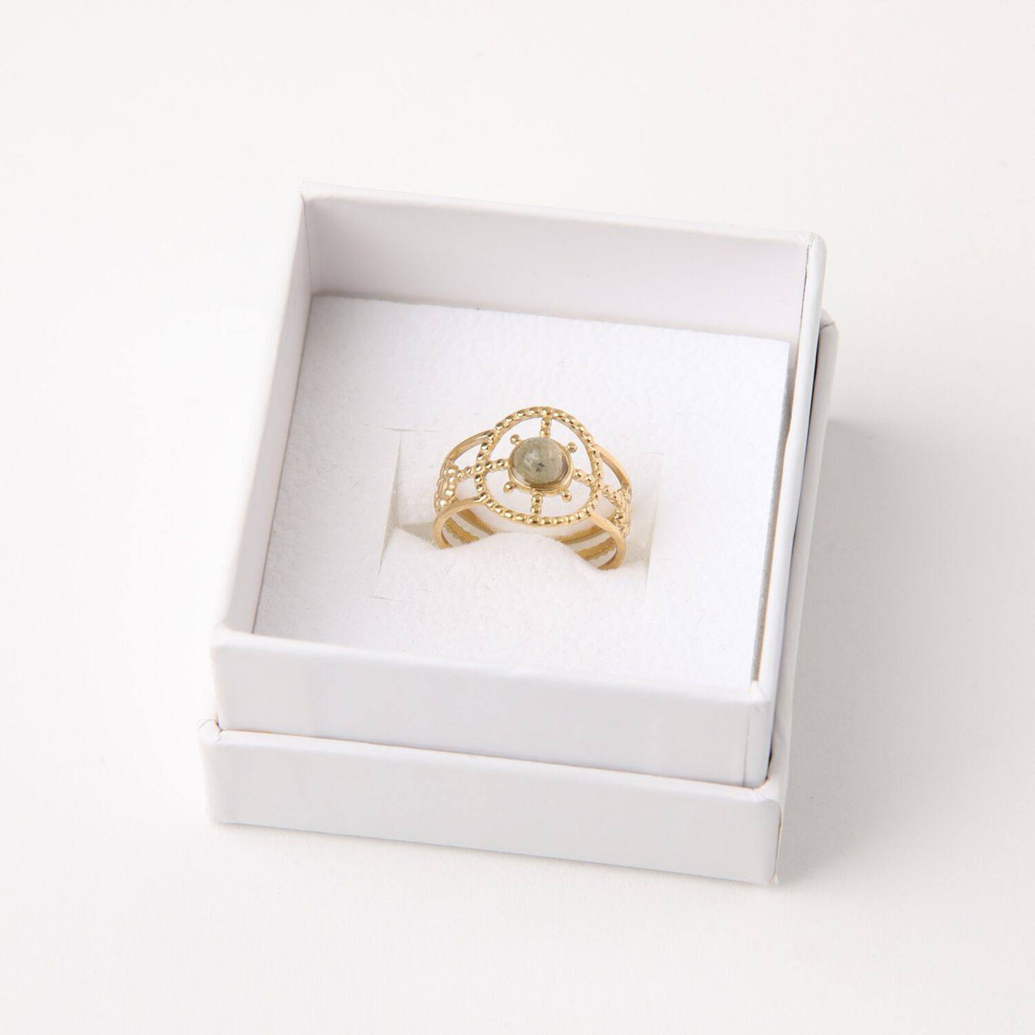 Anillo 19v69 Dorado Mujer Str115 image number 2.0
