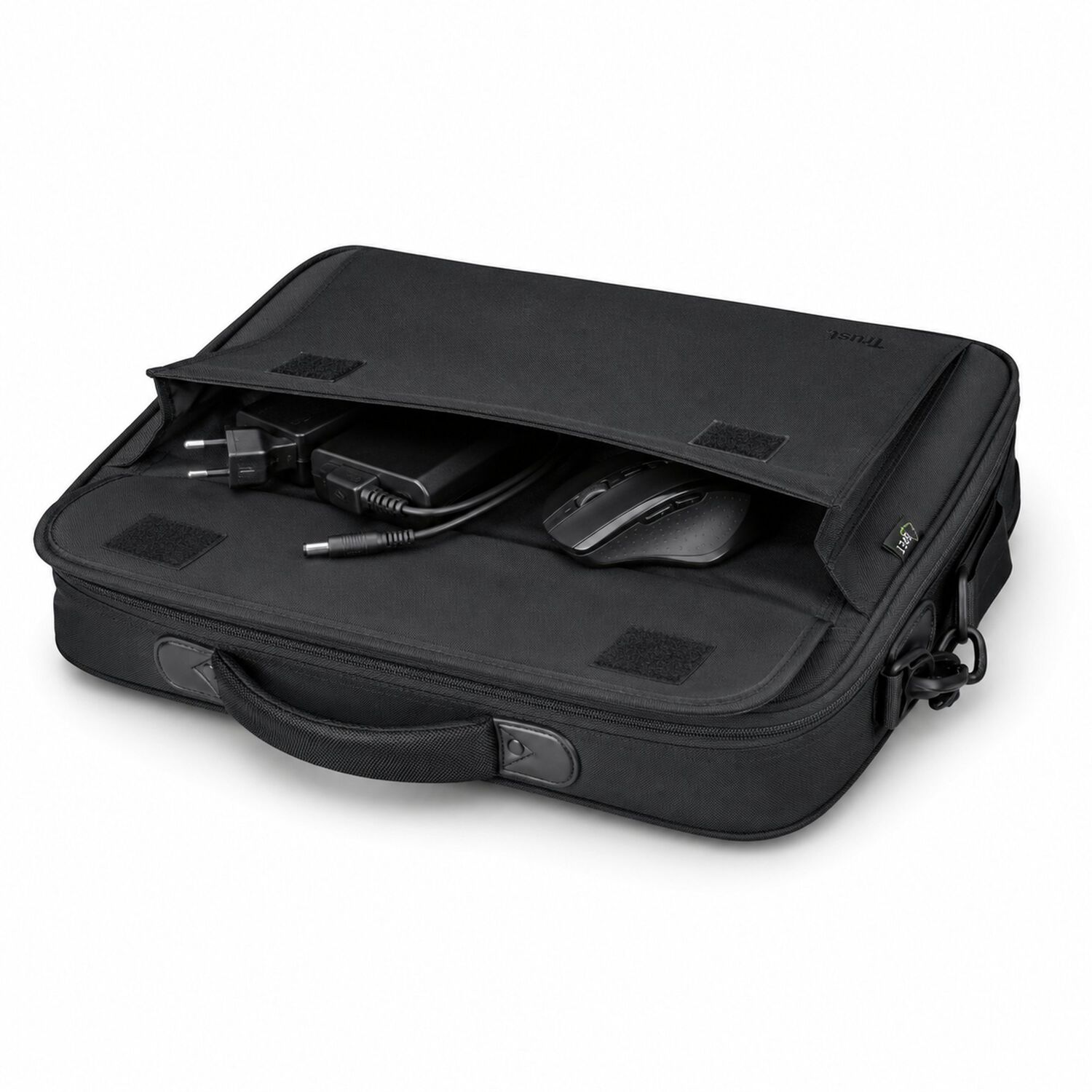 Bolso Notebook Trust Atlanta 16" Con Correa Reinforced Black image number 2.0