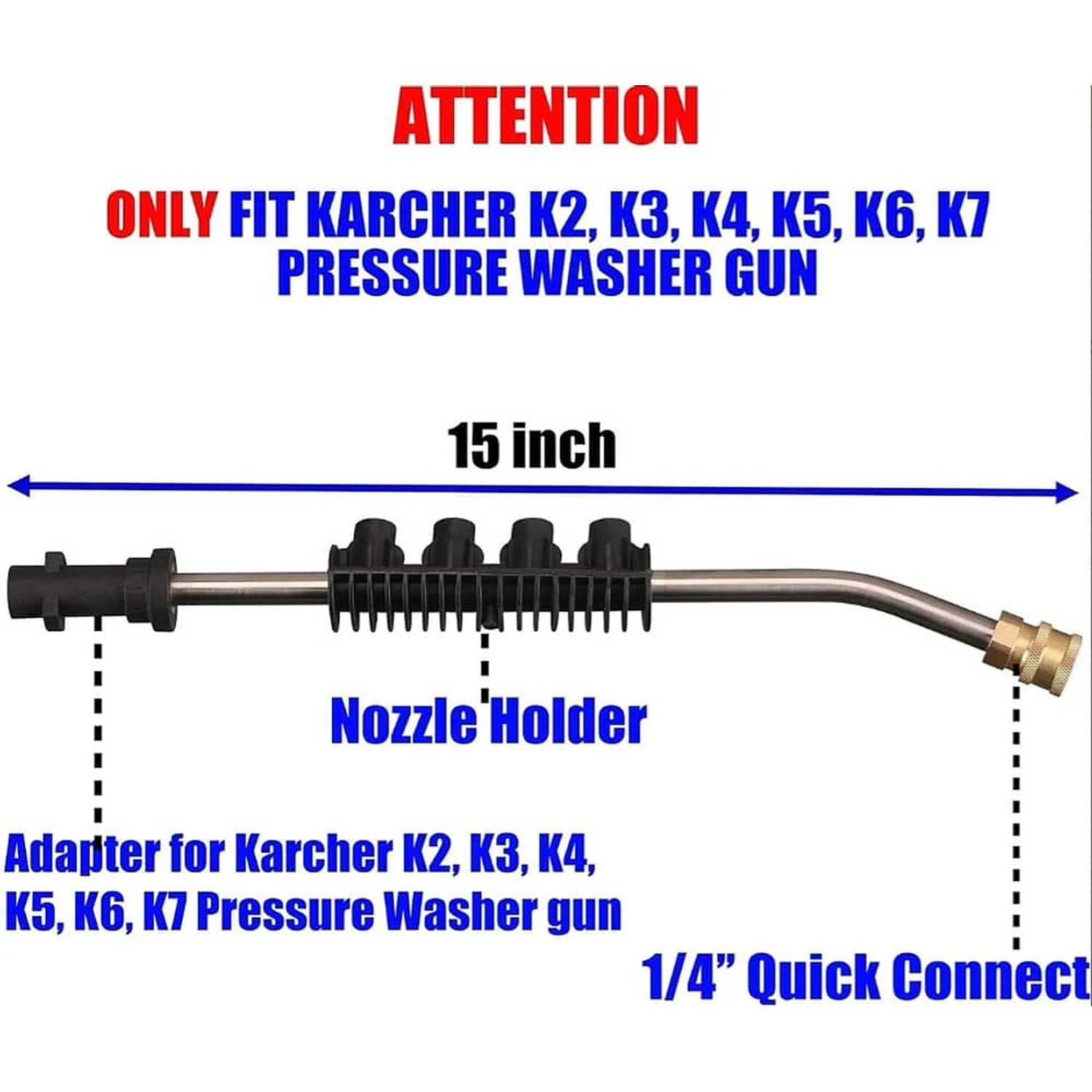 Lanza Presion + Boquillas Para Hidrolavadora Karcher K K1-k7 image number 5.0