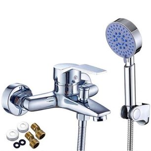 Kit Mezclador Monomando Grifo Y Ducha Para Ba&ntilde;o