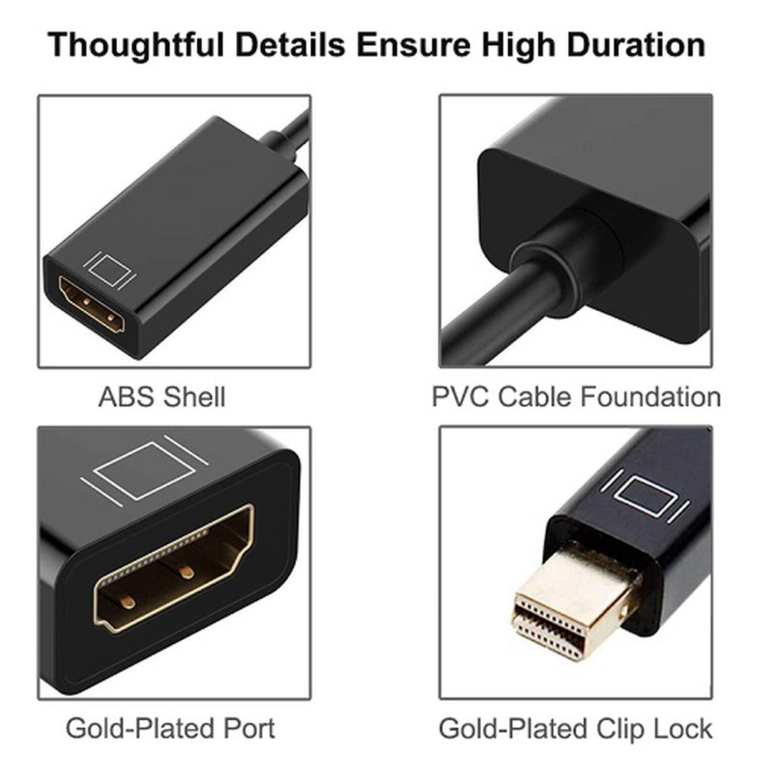 Adaptador Mini Displayport A Hdmi 4k Ultra Hd Convertidor A Cable Hdmi image number 4.0