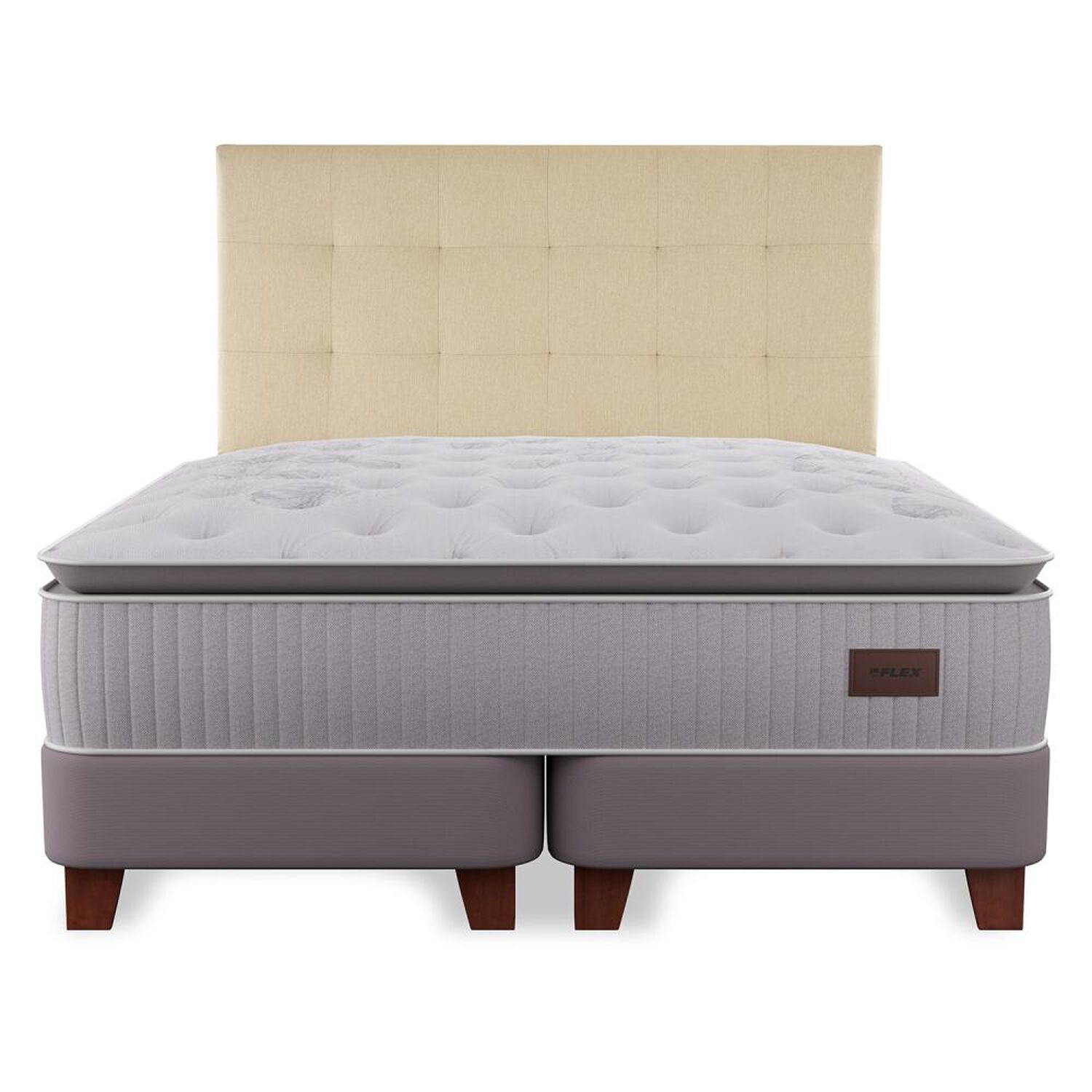 Cama Europea Flex Heritage / 2 Plazas / Base Dividida + Respaldo image number 1.0