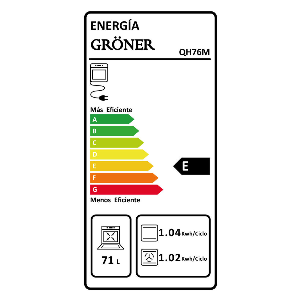 Horno Grner Deluxe Air Fry 76l image number 4.0