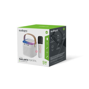 Parlante Karaoke Bluetooth Con Micrófono Ap Blanco - Ps