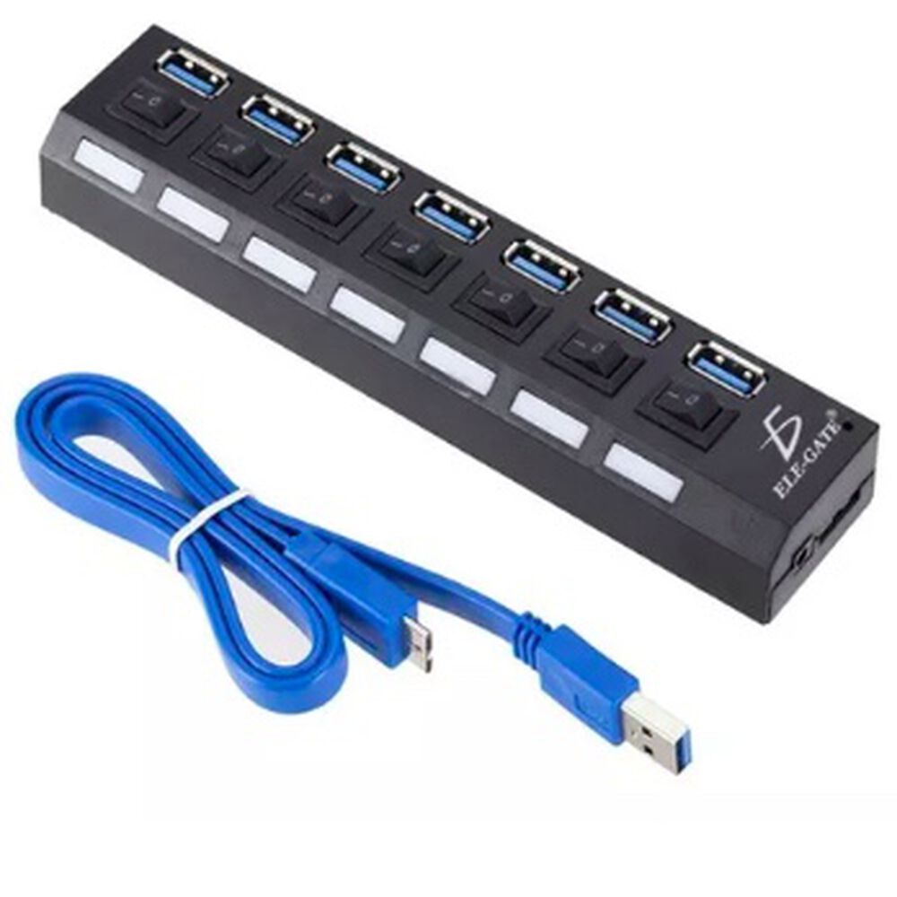Hub Usb 3.0 7 Puertos De Alta Velocidad Con Indicador Led image number 2.0