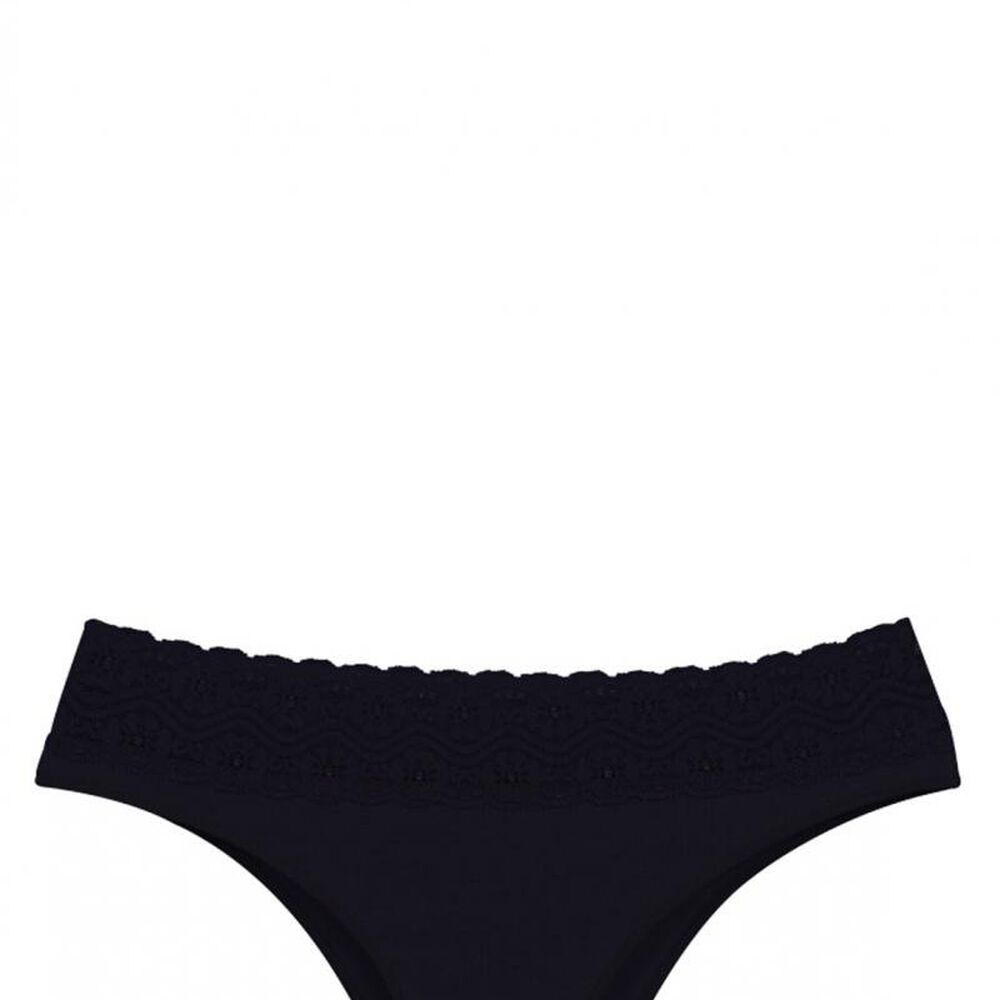 Bikini Algodón Con Encaje Negro 2rios image number 0.0