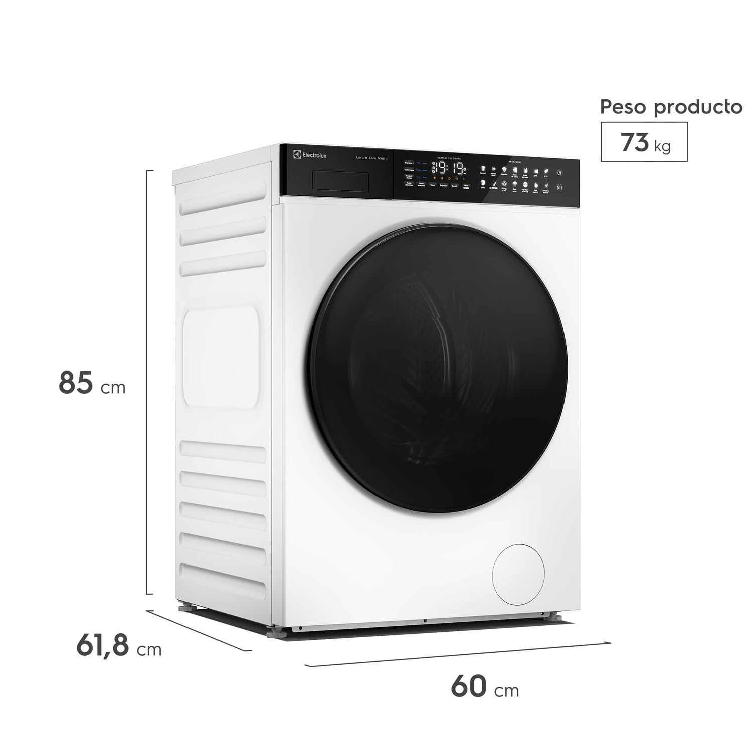 Lavadora Secadora 14/8 Kg Carga Frontal Inverter Eflwd12w image number 2.0