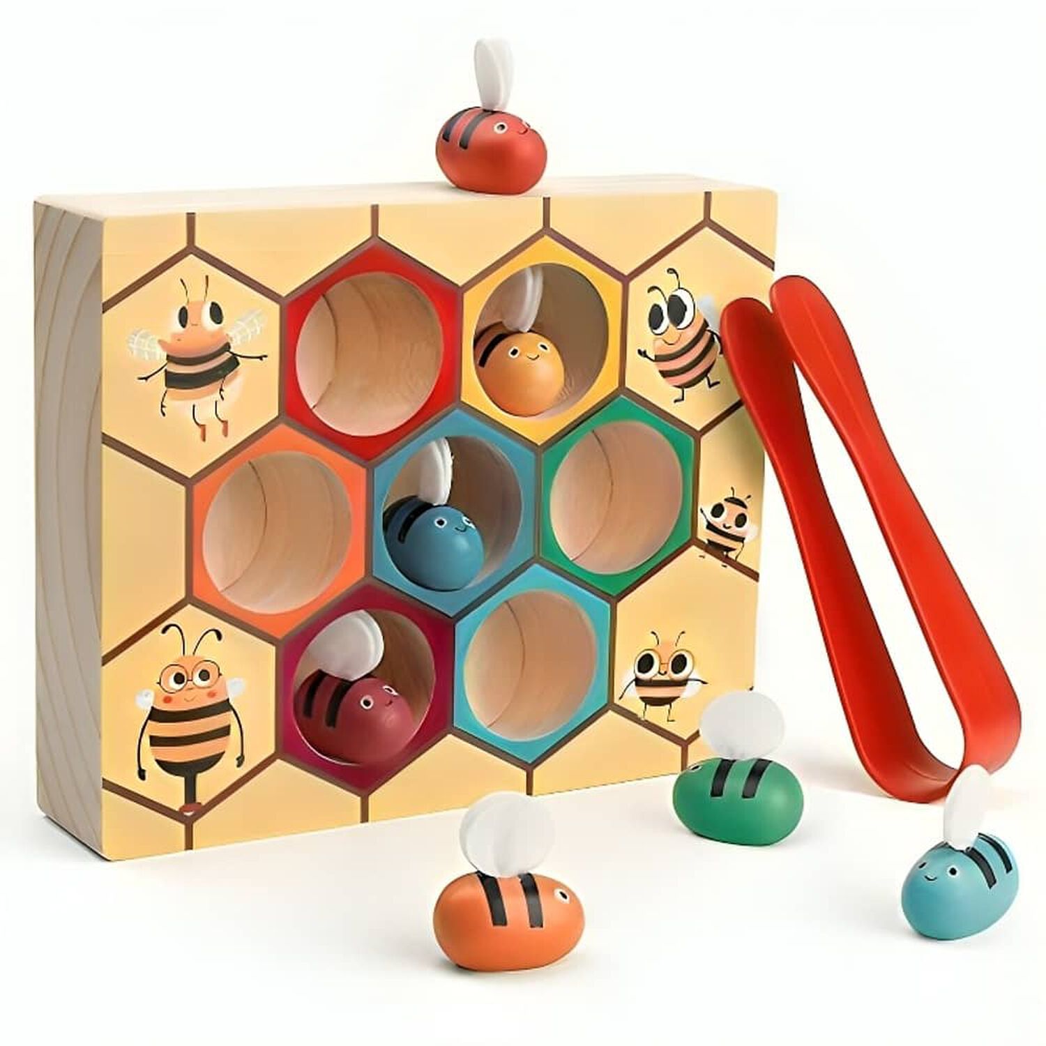 Juego De Abeja Juguete De Madera Montessori image number 1.0
