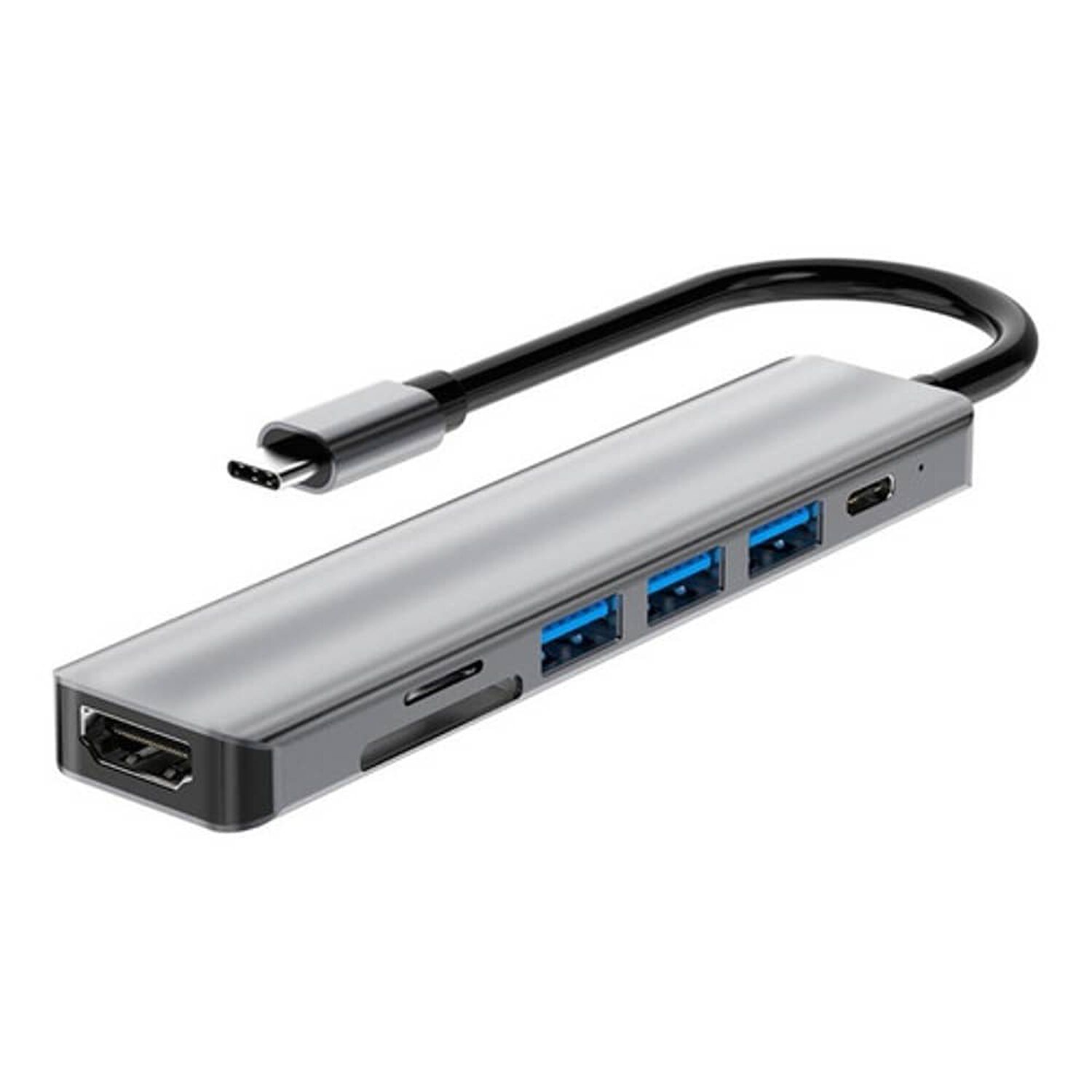 Adaptador 7 En 1 Entrada Tipo C 4k Hdmi Mac Windows image number 1.0