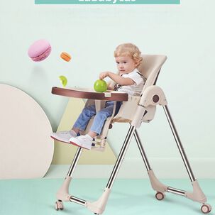 Silla De Comer Multiposiciones Plegable Verde Lubabycas