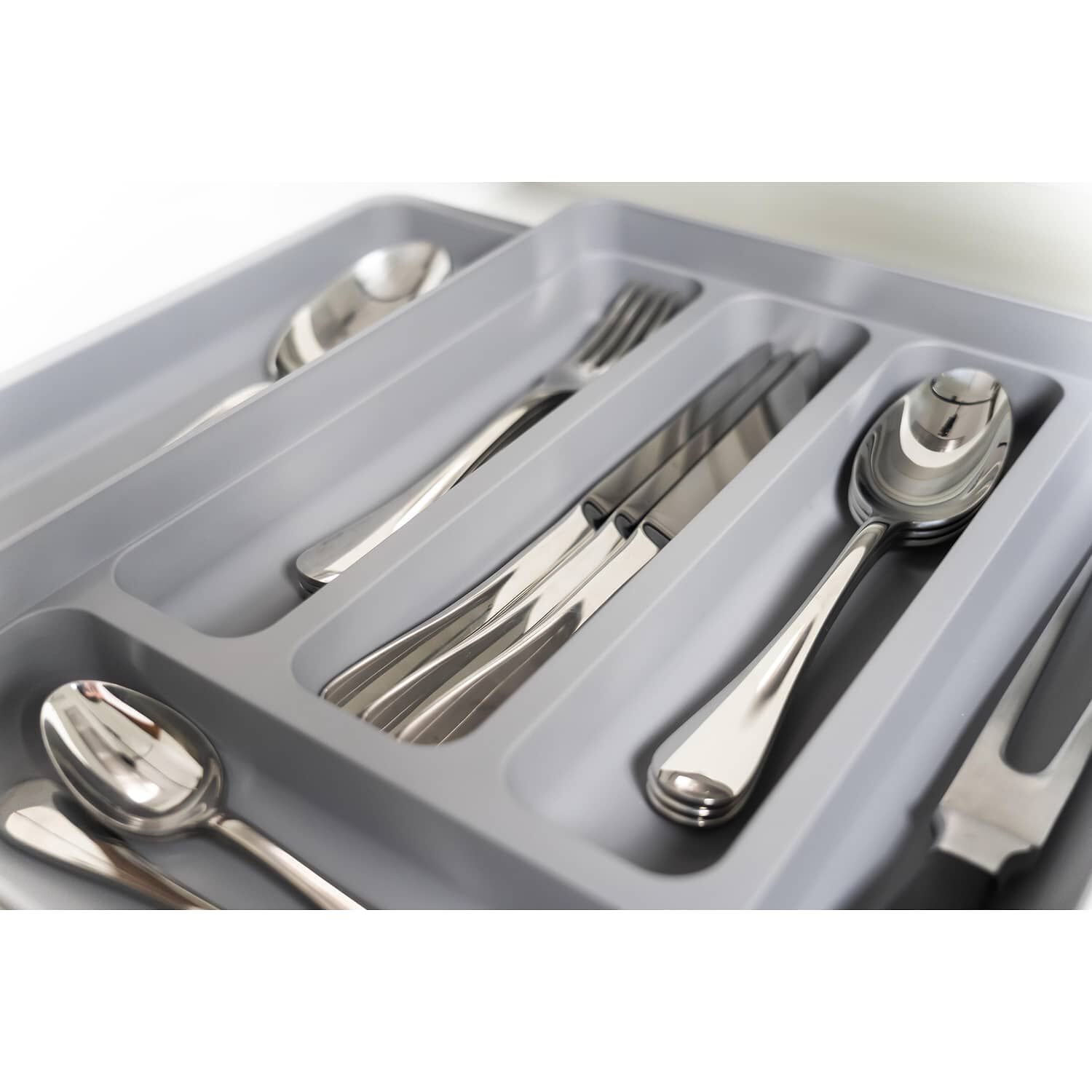 Organizador Cubiertos Extensibles Logic Gris image number 1.0