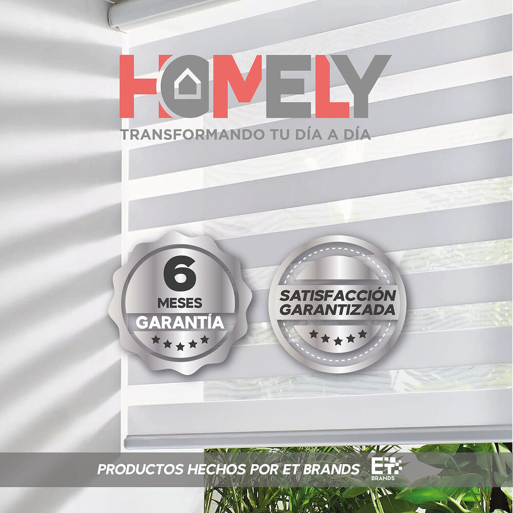 Cortinas Roller Duo 100% Dia Y Noche Zebra 120x200cm Homely image number 9.0