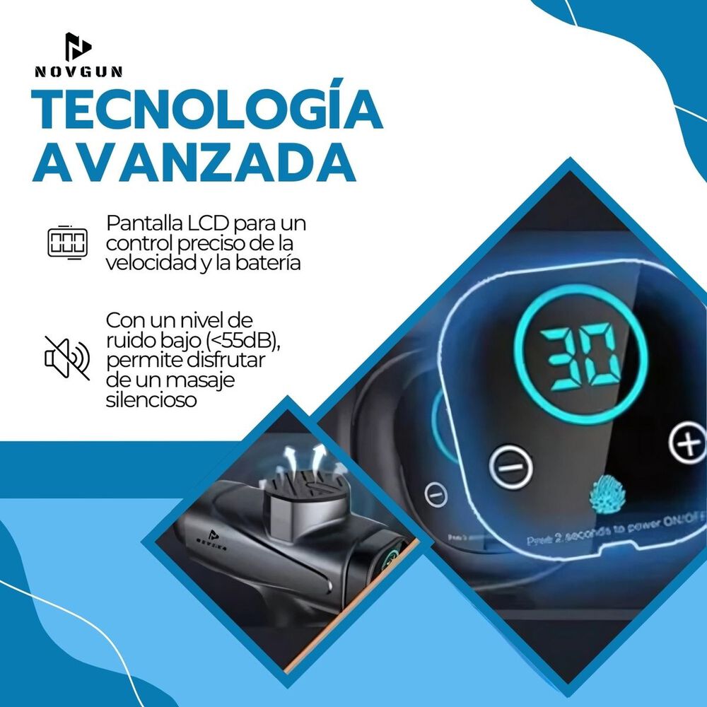 Pistola De Masajes Descontracturante Gun Kine + 11 Cabezales image number 5.0