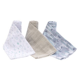 Set 3 Pa&ntilde;ales Tuto Gris Abecedario Ni&ntilde;o