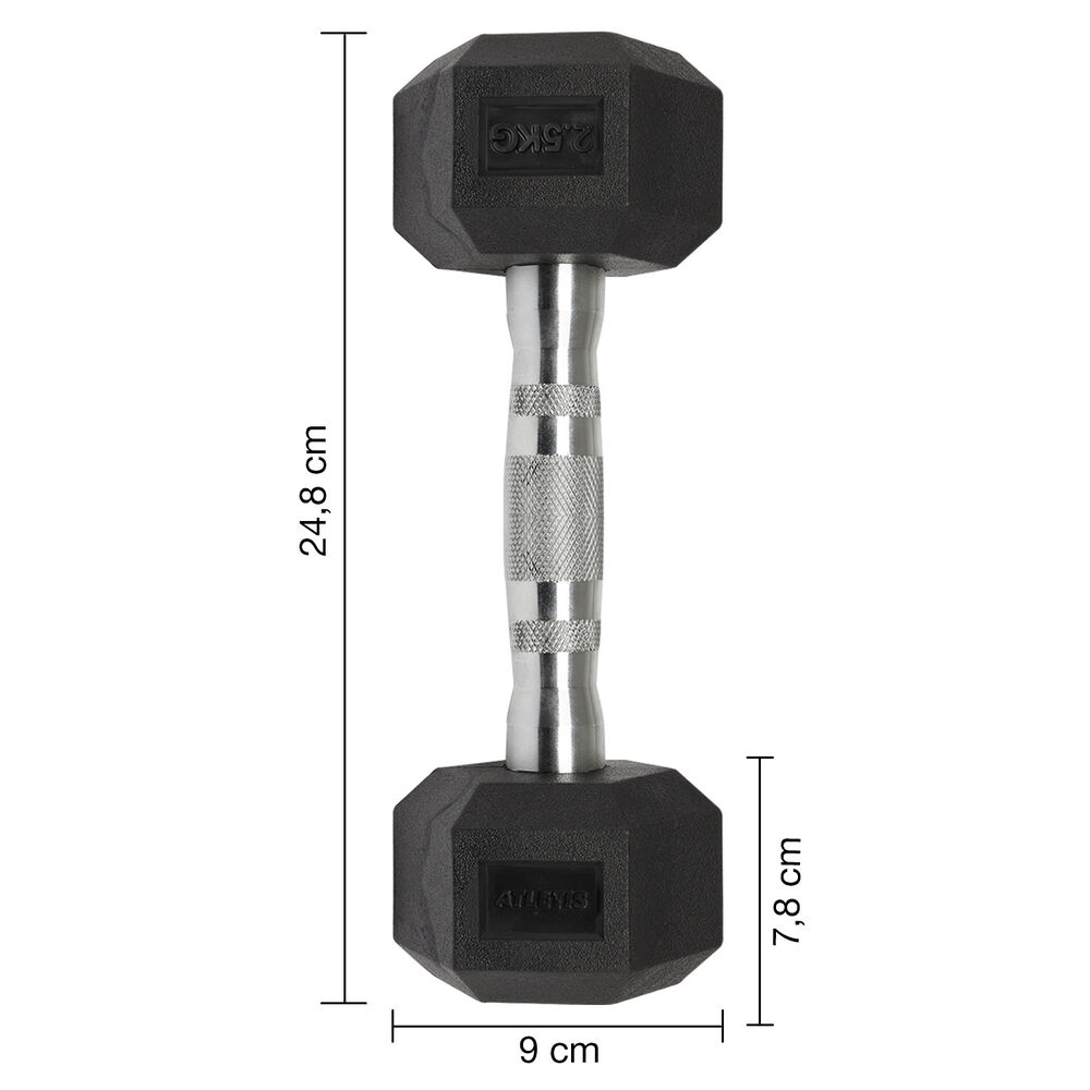 Mancuerna Hexagonal 2.5 Kg Negro image number 2.0