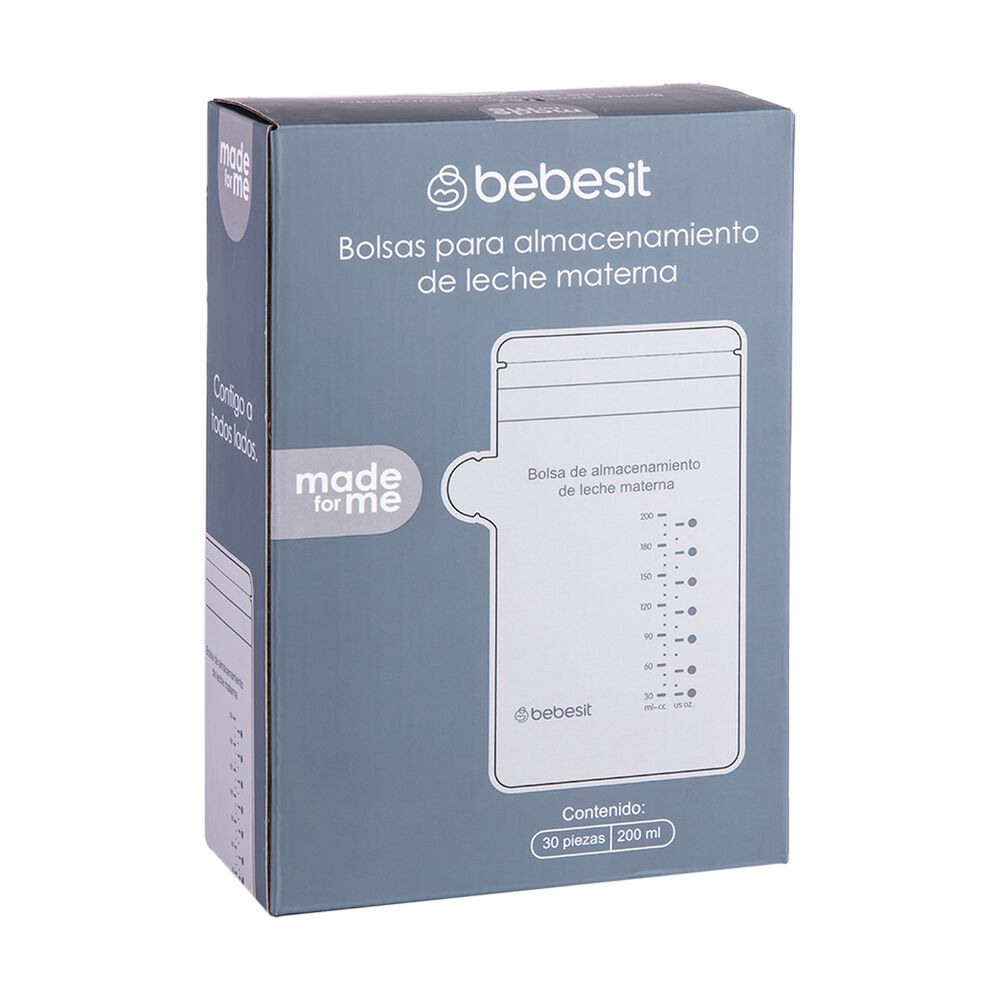 Pack 30 Bolsas Para Almacenar Leche Materna 200 Ml Bebesit image number 7.0