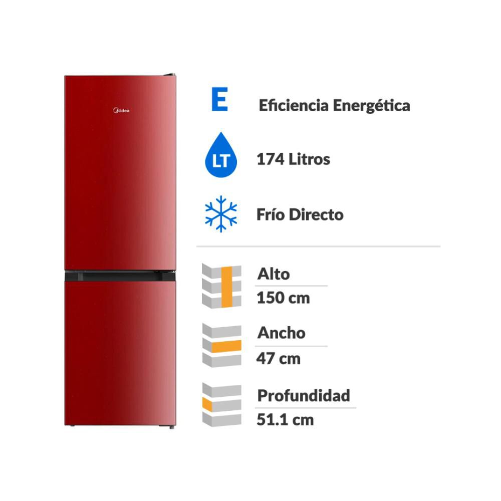 Refrigerador Bottom Freezer Midea MDRB241FGE13M / Fr&iacute;o Directo / 174 Litros / E image number 1.0