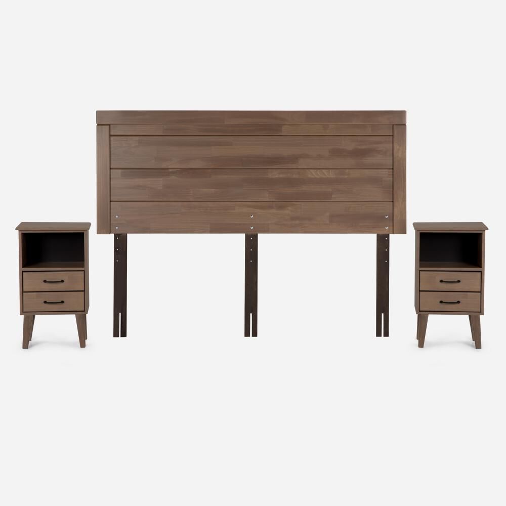 Cama Europea Rosen Indie / King / Base Dividida + Set de Maderas Sicilia image number 1.0