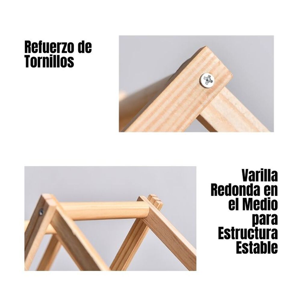 Estante Para 10 Botellas De Vino Plegable image number 2.0