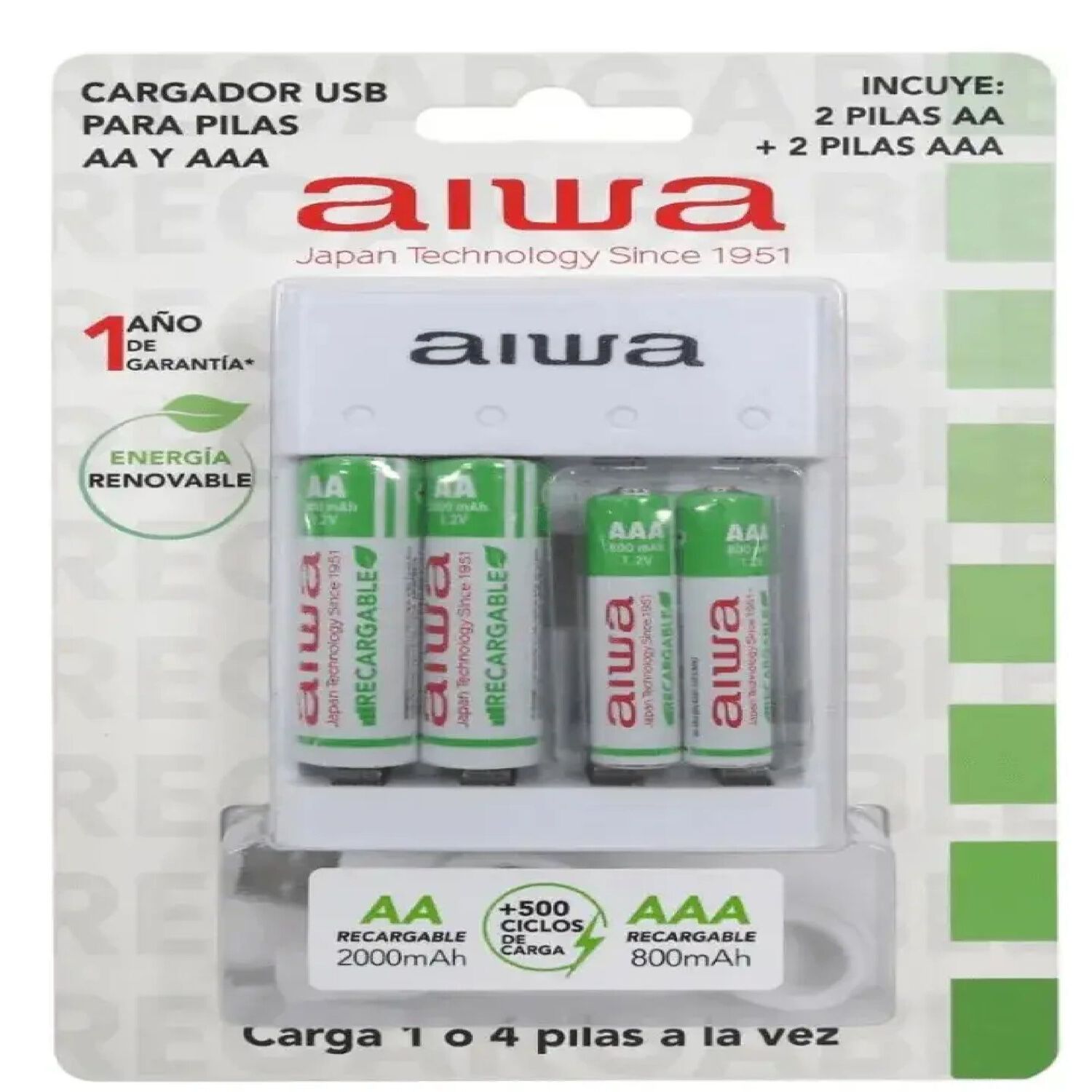 Cargador Aiwa 220v Para 4 Pilas Bc-0905a. image number 0.0