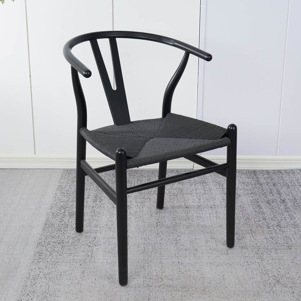 Pack 2 Sillas Comedor Novahus Wishbone Negra image number 1.0