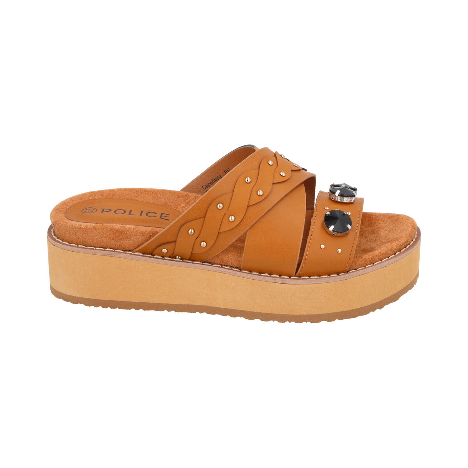Sandalia Mujer Camel Plataforma Baltik Police image number 0.0