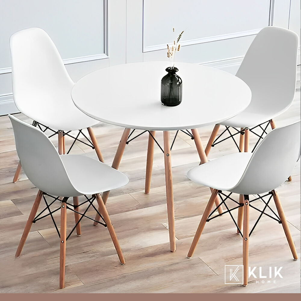 Mesa De Comedor Eames 100cm Redonda - Blanca image number 7.0