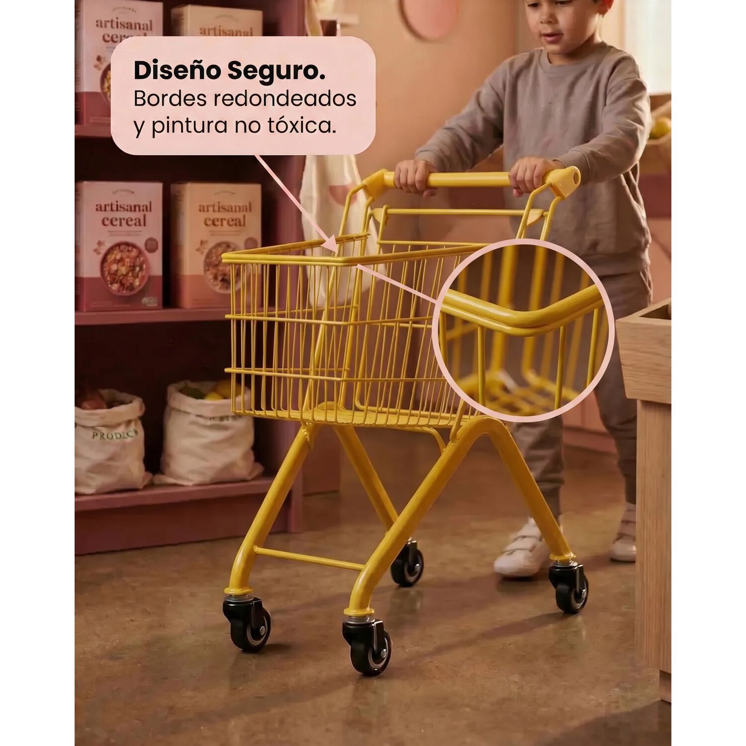 Carro De Supermercado Infantil De Metal Juguete image number 35.0