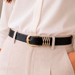 Cintur&oacute;n Mujer Juani Negro Carven