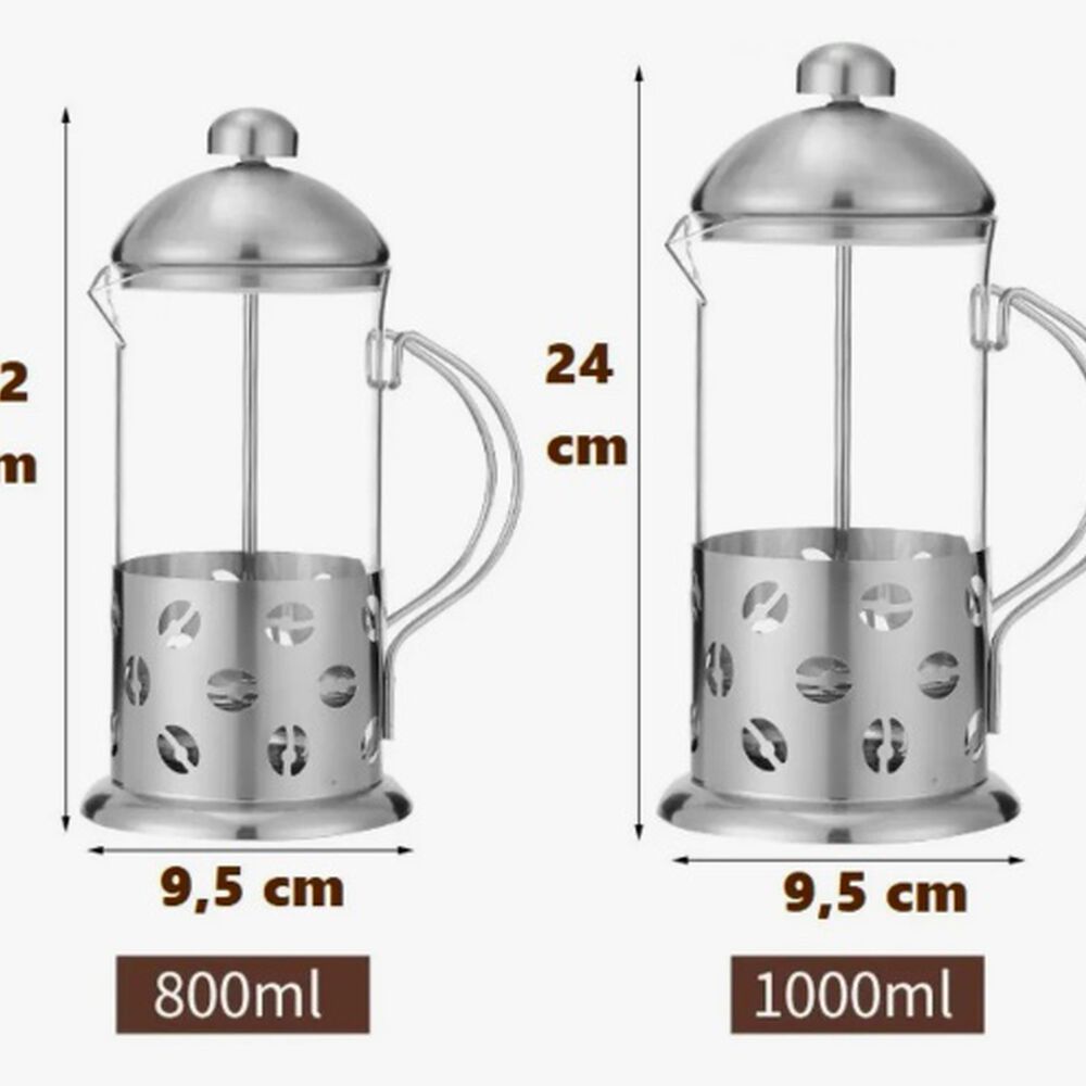 Cafetera Prensa Francesa Portatil Acero Inox 1000ml image number 3.0