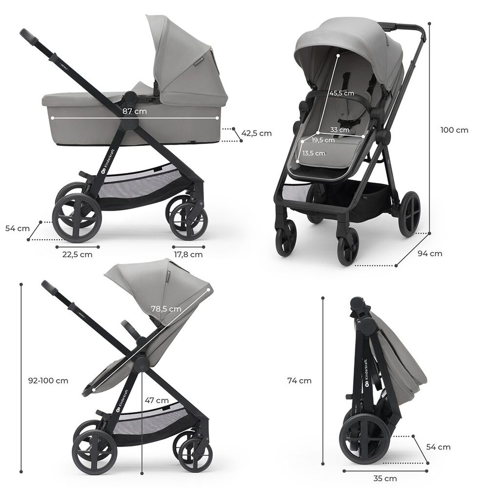Coche Travel System Newly 3en1 Gris image number 7.0