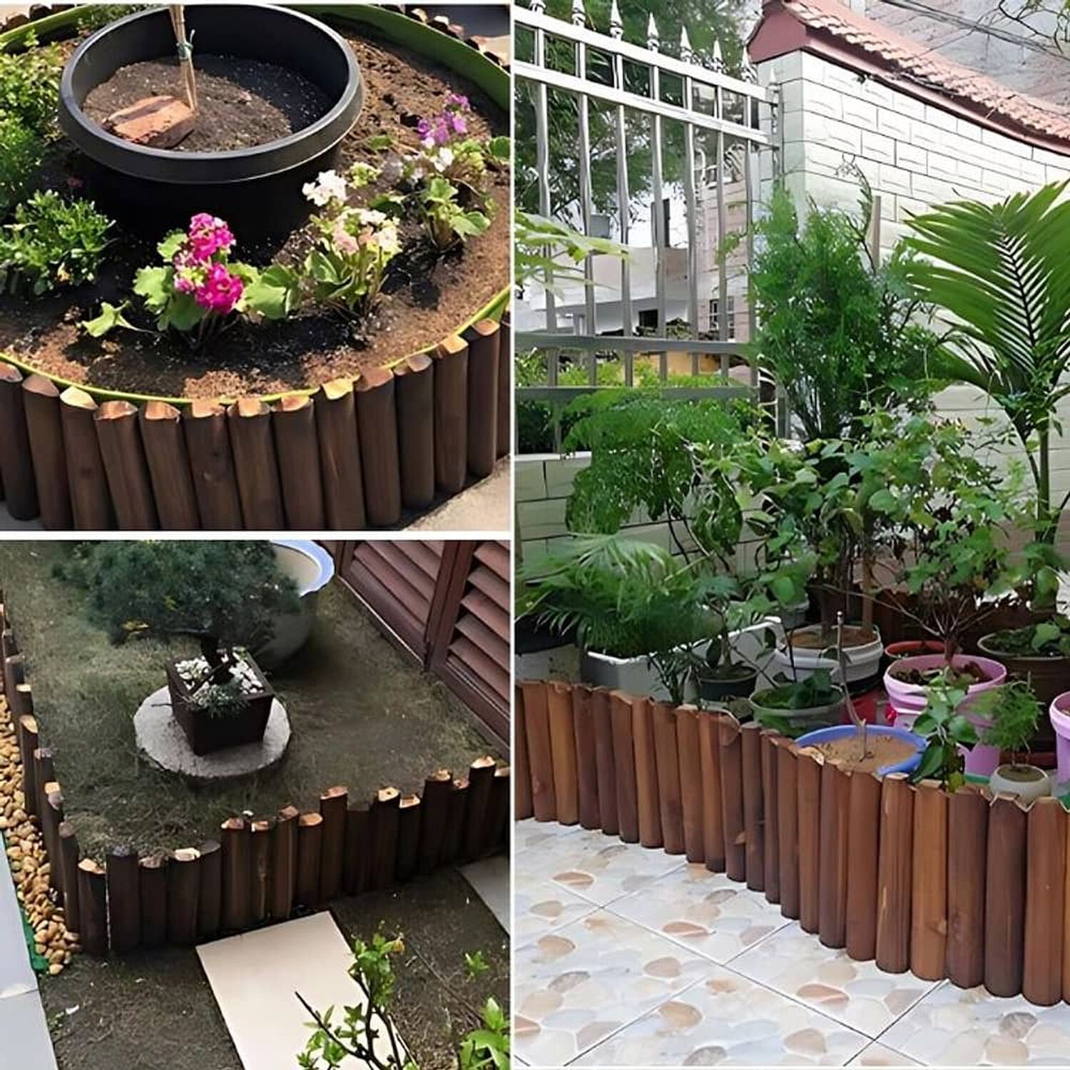 Valla De Madera Flexible Para Jardin Bordes Exteriores image number 3.0