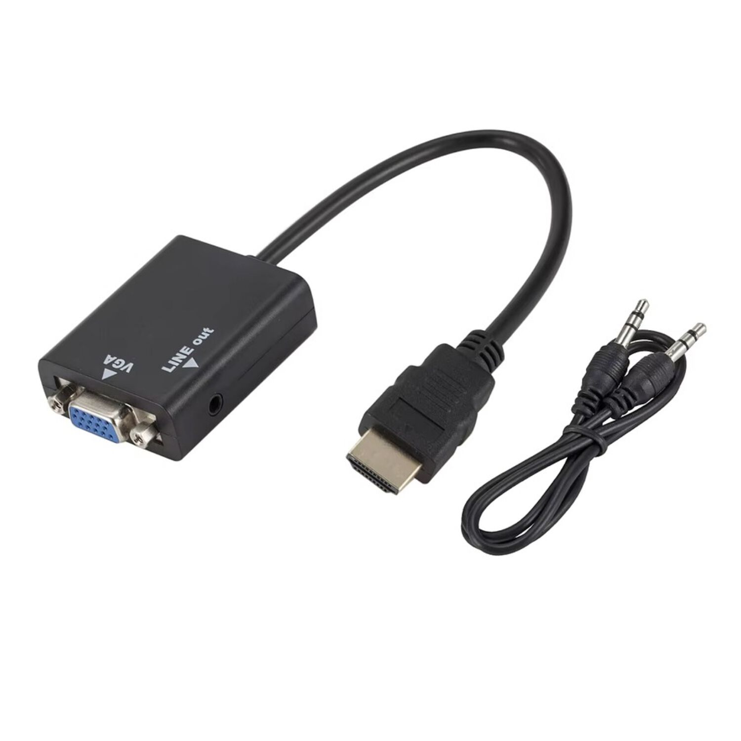 Adaptador Cable De Conversi&oacute;n Hdmi A Vga + Audio Hd image number 1.0