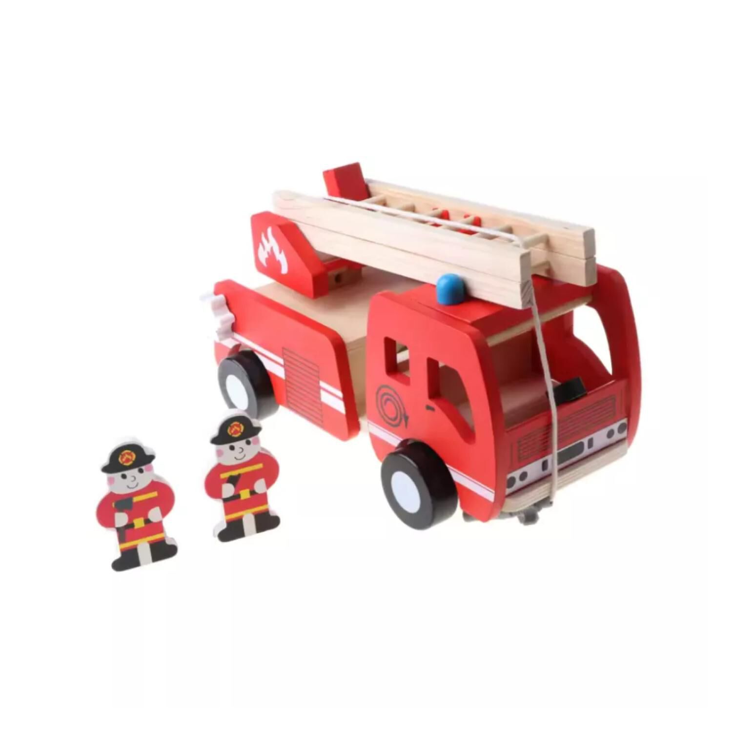 Juguete Camion De Bomberos De Madera Didactico Infantil image number 0.0