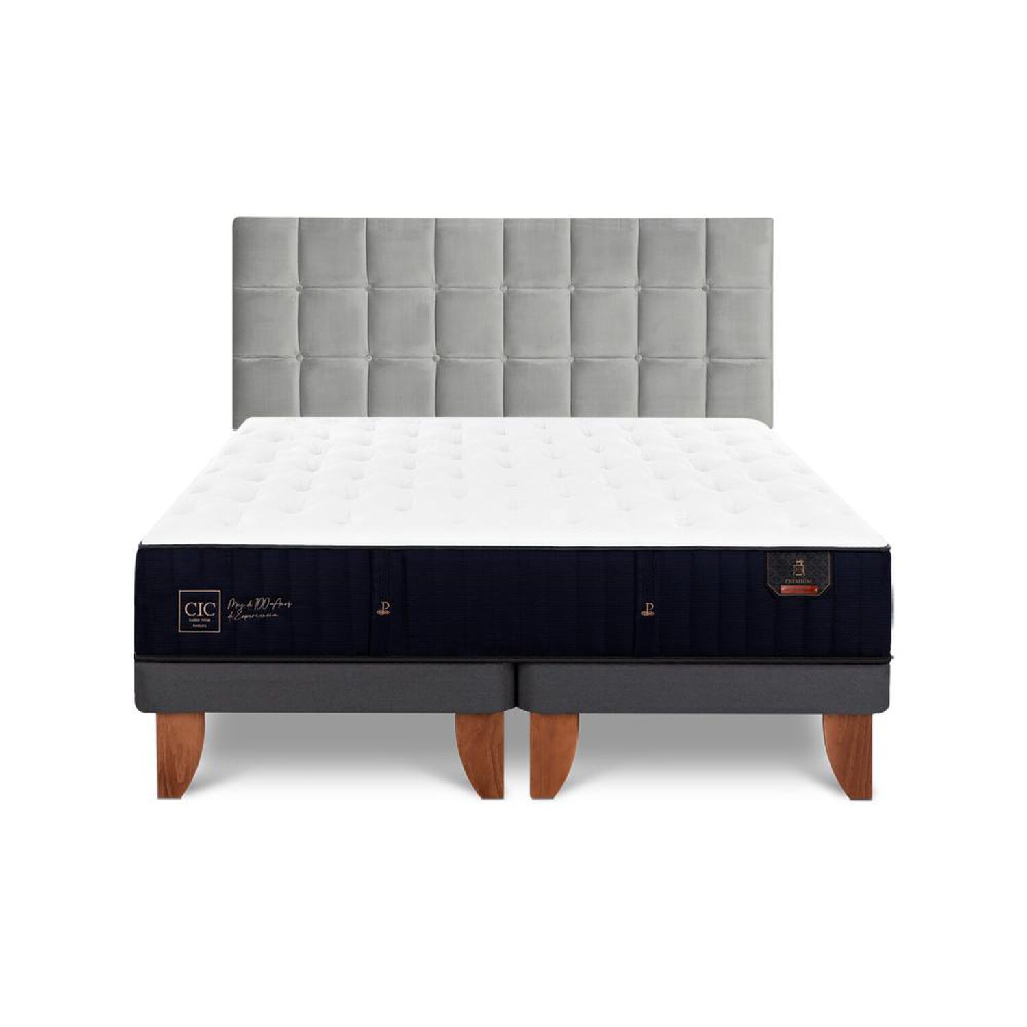 Cama Europea Cic Premium / King / Base Dividida + Respaldo image number 0.0